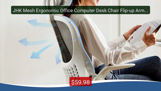 JHK Mesh Ergonomic Office Computer Desk Chair Flip-up Arms Adjusta... Best Deal 2026 | Shop Now!