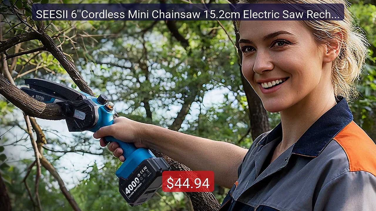 SEESII 6''Cordless Mini Chainsaw 15.2cm Electric Saw Rechargea... -- Hot Deal 2026 | Limited Offer!