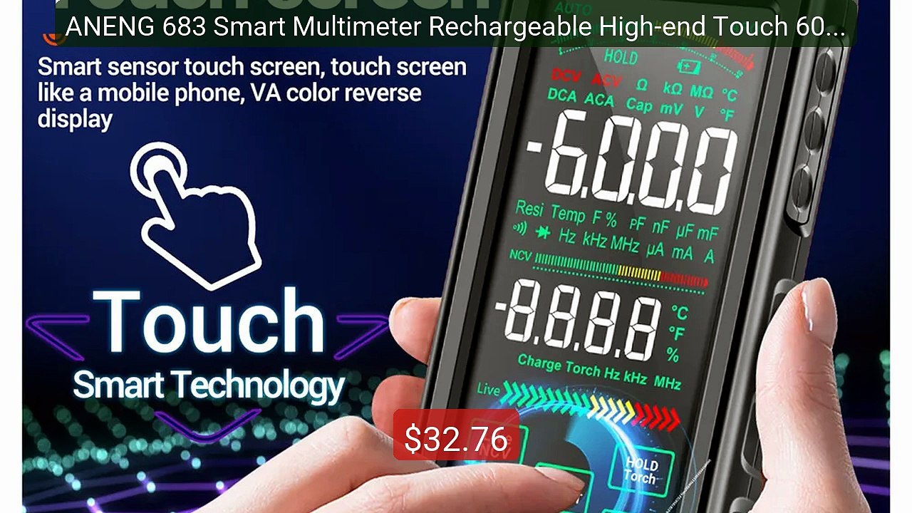 ANENG 683 Smart Multimeter Rechargeable High-end Touch 6000 Co... -- Best Buy 2026 | Great Quality!