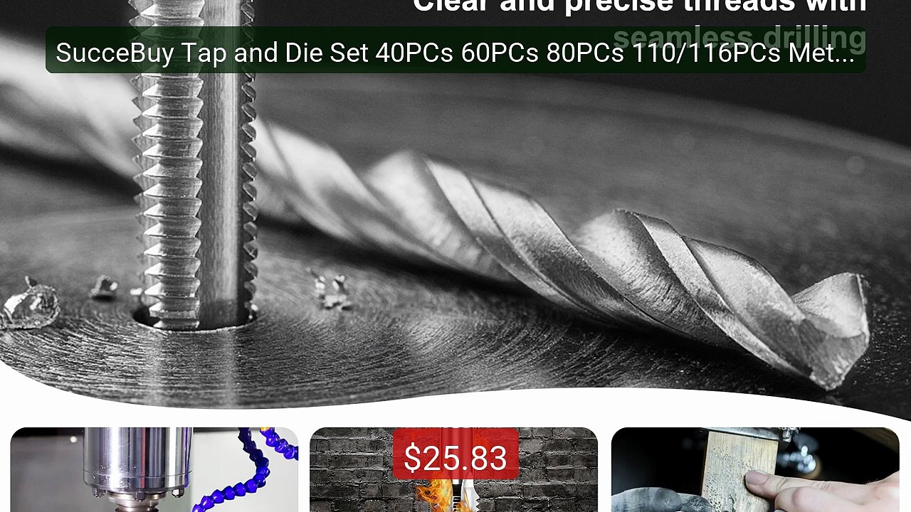 SucceBuy Tap and Die Set 40PCs 60PCs 80PCs 110/116PCs Metric SAE S... -- Best Deal 2026 | Shop Now!