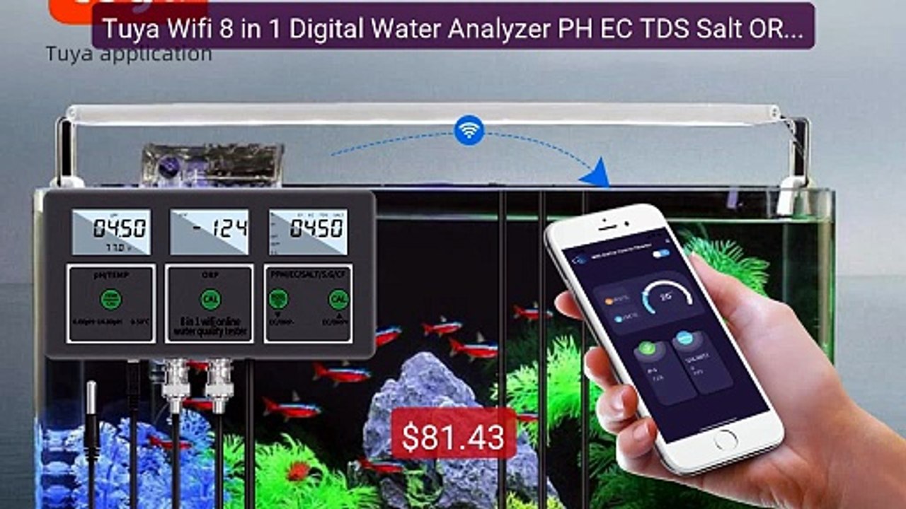 Tuya Wifi 8 in 1 Digital Water Analyzer PH EC TDS Salt ORP CF... -- Amazing Value 2026 | Must Have!
