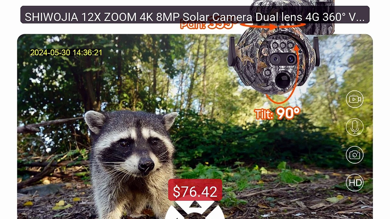SHIWOJIA 12X ZOOM 4K 8MP Solar Camera Dual lens 4G 360° Vie... -- Top Pick 2026 | Unbeatable Price!