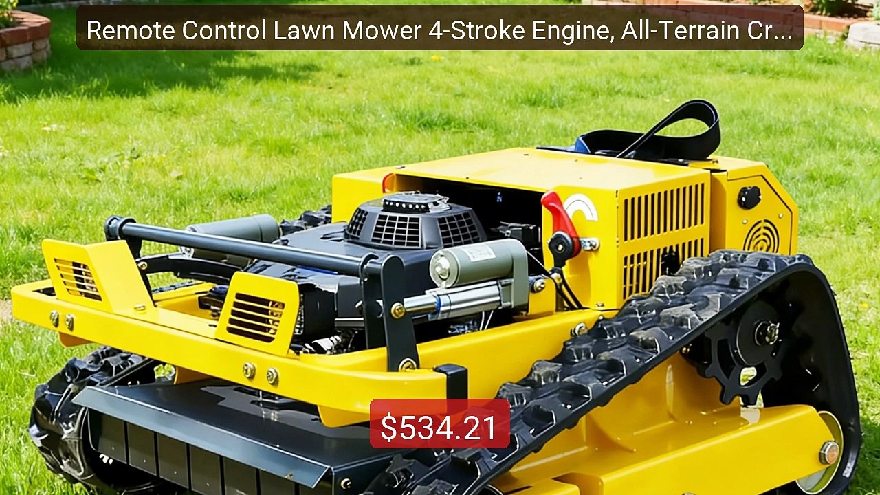 Remote Control Lawn Mower 4-Stroke Engine, All-Terrain Crawler... -- Best Buy 2026 | Great Quality!