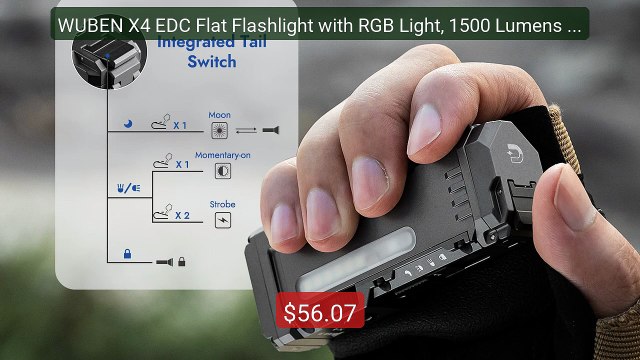 WUBEN X4 EDC Flat Flashlight with RGB Light, 1500 Lumens Mi... Top Pick 2026 | Unbeatable Price!