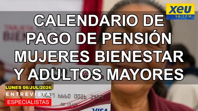 Calendario de pago de Pensión Mujeres Bienestar y Adultos Mayores