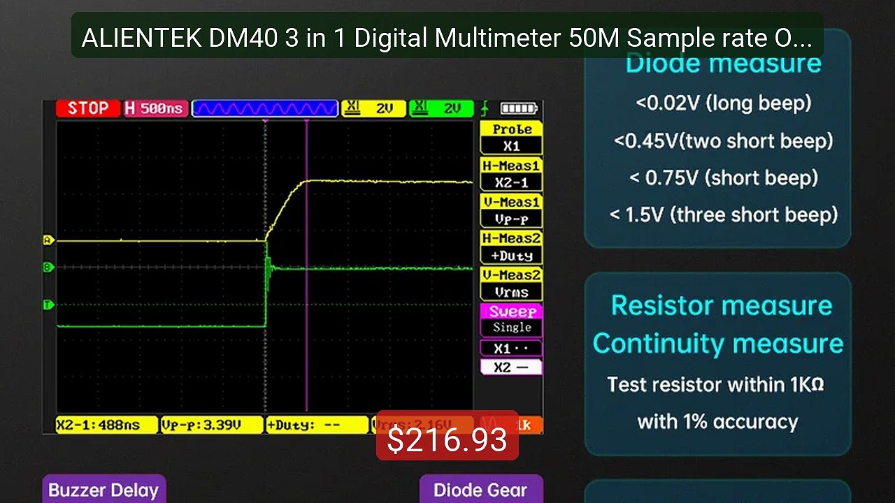 ALIENTEK DM40 3 in 1 Digital Multimeter 50M Sample rate Osc... -- Top Pick 2026 | Unbeatable Price!