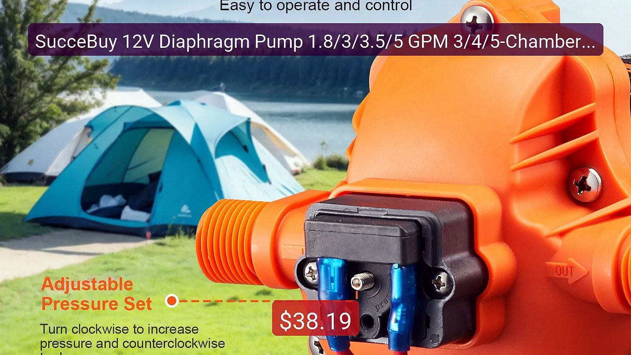 SucceBuy 12V Diaphragm Pump 1.8/3/3.5/5 GPM 3/4/5-Chamber 40-1... -- Best Buy 2026 | Great Quality!