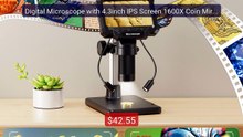 Digital Microscope with 4.3inch IPS Screen 1600X Coin Mirroscope wi... -- Top Rated 2026 | Buy Now!