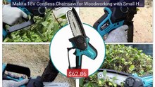 Makita 18V Cordless Chainsaw for Woodworking with Small Handhe... -- Best Buy 2026 | Great Quality!