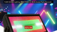 YUER Strobe Lighting 200W RGB+W 48+8 Zones Party Decoration We... -- Best Buy 2026 | Great Quality!