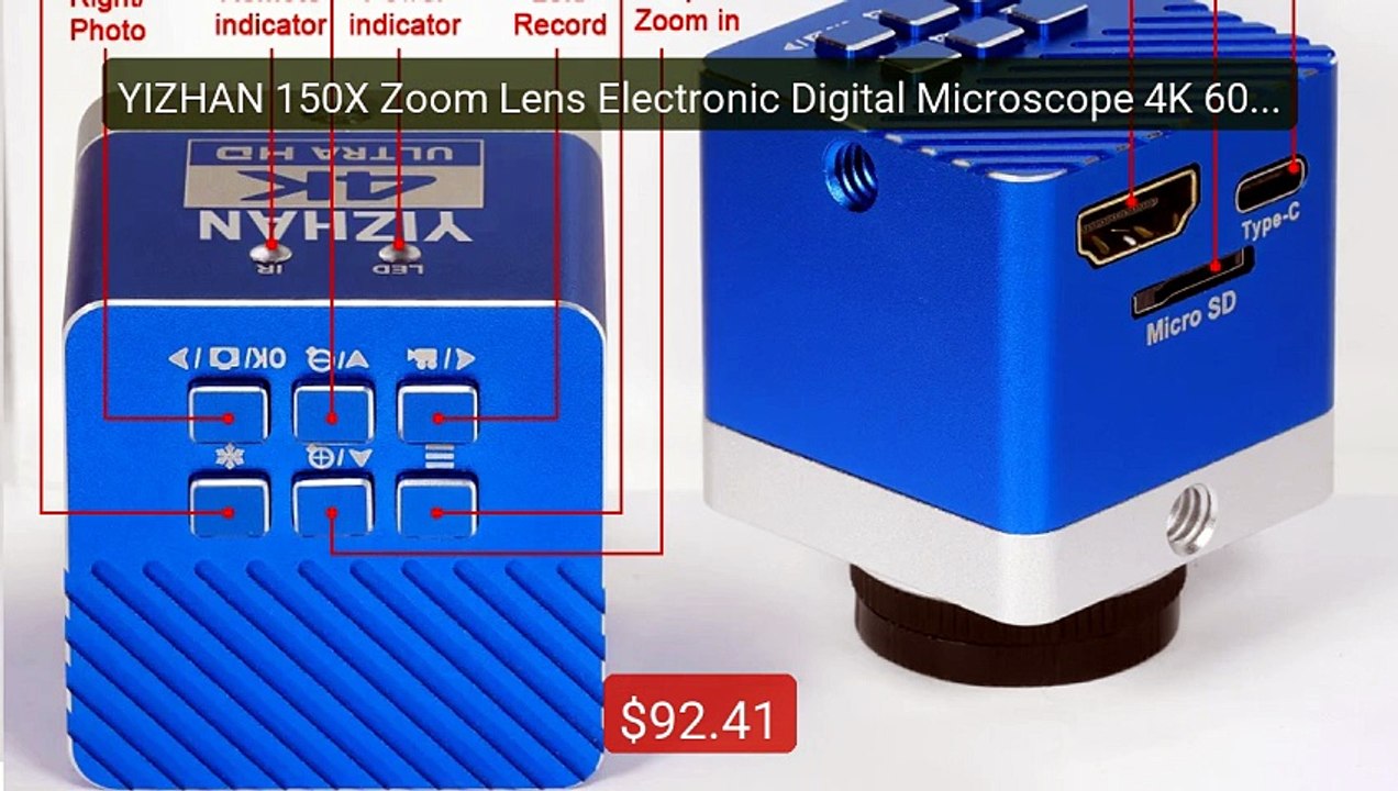 YIZHAN 150X Zoom Lens Electronic Digital Microscope 4K 60MP... -- Top Pick 2026 | Unbeatable Price!