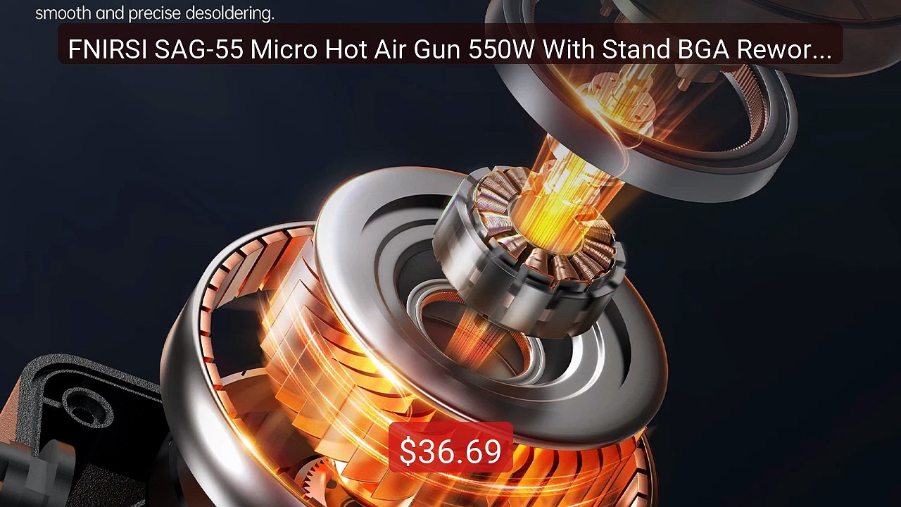 FNIRSI SAG-55 Micro Hot Air Gun 550W With Stand BGA Rework LCD Digi... -- Top Rated 2026 | Buy Now!