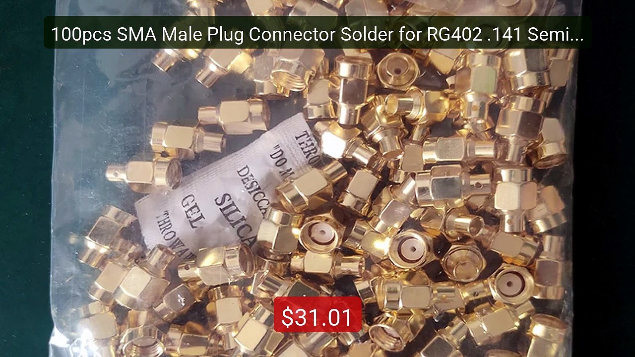 100pcs SMA Male Plug Connector Solder for RG402 .141 Semi-Rigi... -- Hot Deal 2026 | Limited Offer!