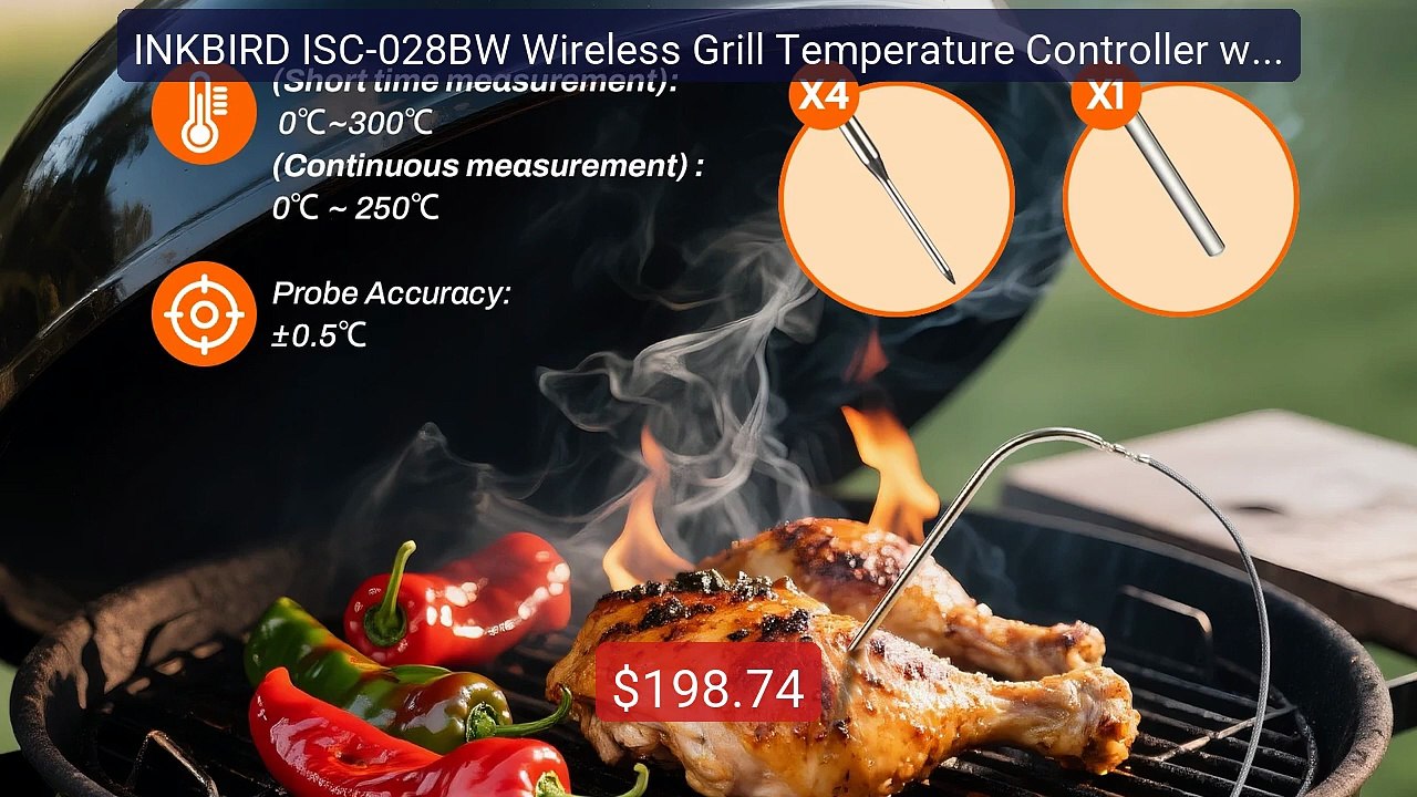 INKBIRD ISC-028BW Wireless Grill Temperature Controller with 5... -- Hot Deal 2026 | Limited Offer!
