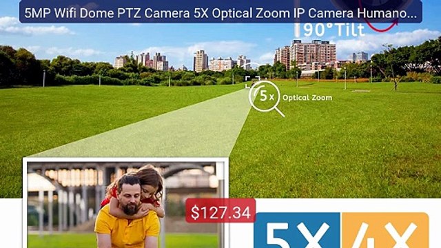5MP Wifi Dome PTZ Camera 5X Optical Zoom IP Camera Humanoid Trackin... Top Rated 2026 | Buy Now!