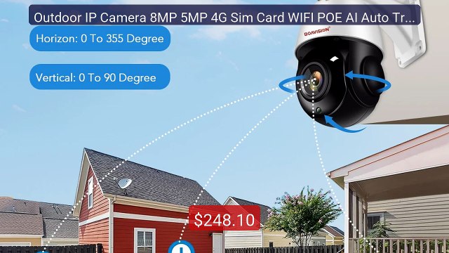 Outdoor IP Camera 8MP 5MP 4G Sim Card WIFI POE AI Auto Trac... Top Pick 2026 | Unbeatable Price!