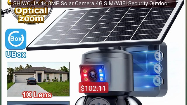 SHIWOJIA 4K 8MP Solar Camera 4G SIM/WIFI Security Outdoor Dual Len... Best Deal 2026 | Shop Now!