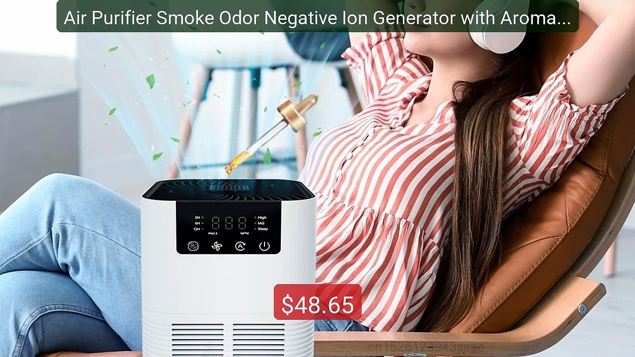 Air Purifier Smoke Odor Negative Ion Generator with Aromathera... -- Best Buy 2026 | Great Quality!