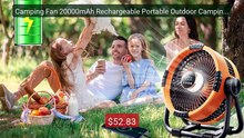 Camping Fan 20000mAh Rechargeable Portable Outdoor Camping Fan... -- Best Buy 2026 | Great Quality!