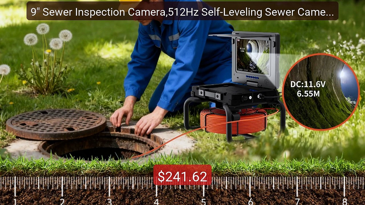 9" Sewer Inspection Camera,512Hz Self-Leveling Sewer Camera with M... -- Best Deal 2026 | Shop Now!