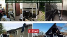 Telescopic Ladder 6.2m with Detachable Hooks & Extendable S... -- Top Pick 2026 | Unbeatable Price!