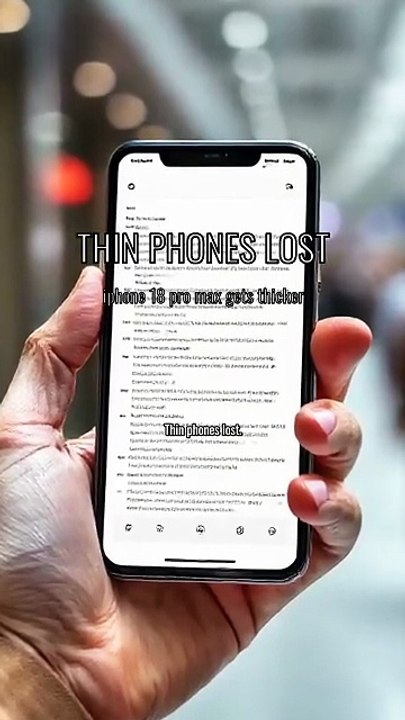 iPhone 18 Pro Max got thicker — battery won