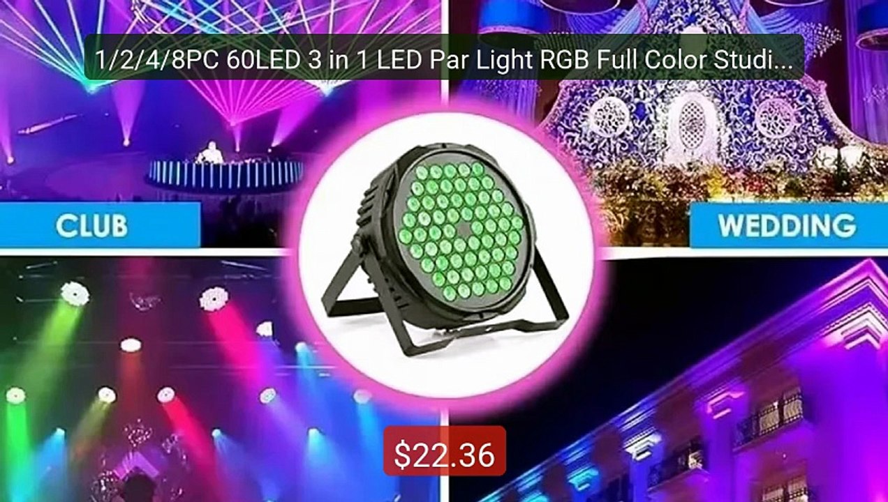 1/2/4/8PC 60LED 3 in 1 LED Par Light RGB Full Color Studio Clu... -- Best Buy 2026 | Great Quality!