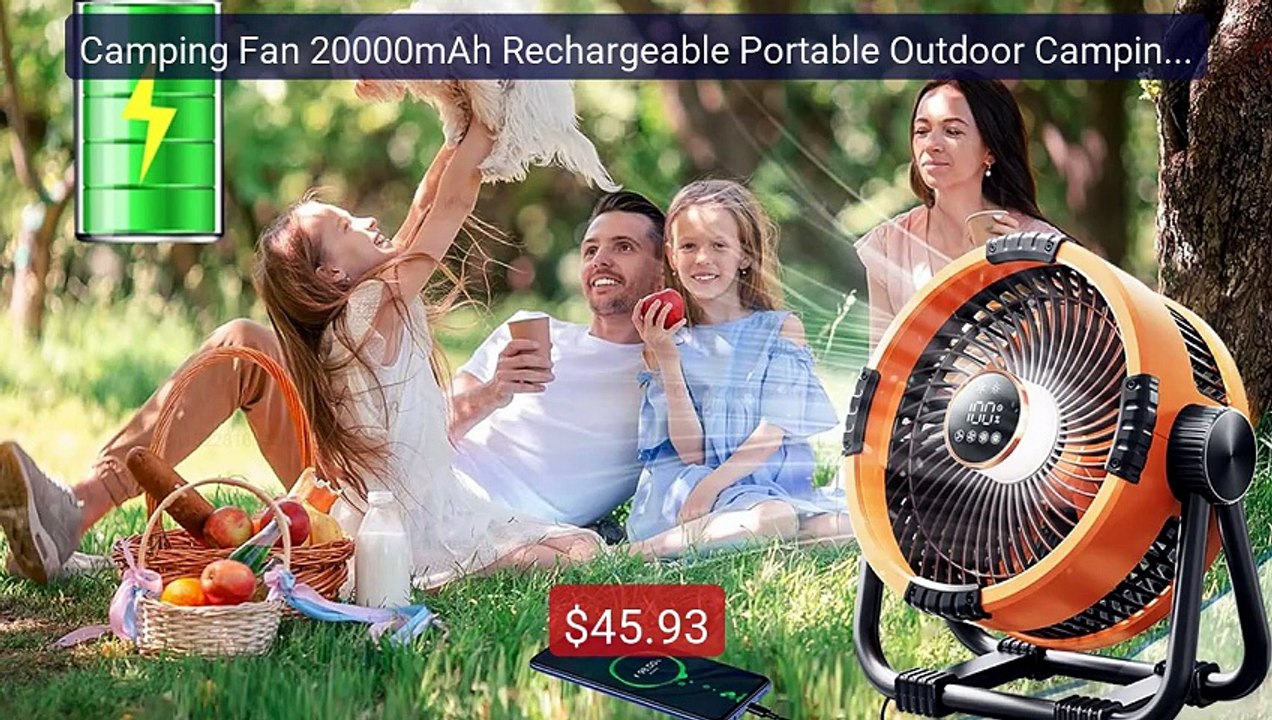 Camping Fan 20000mAh Rechargeable Portable Outdoor Camping Fan... -- Hot Deal 2026 | Limited Offer!