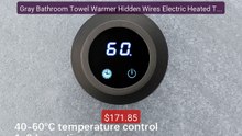Gray Bathroom Towel Warmer Hidden Wires Electric Heated Towel... -- Amazing Value 2026 | Must Have!