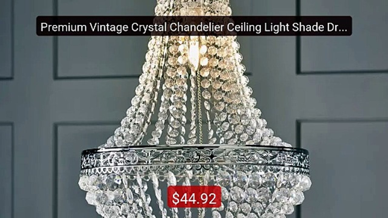 Premium Vintage Crystal Chandelier Ceiling Light Shade Drop Li... -- Hot Deal 2026 | Limited Offer!