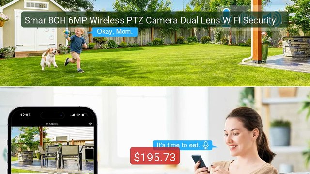Smar 8CH 6MP Wireless PTZ Camera Dual Lens WIFI Security Ki... Top Pick 2026 | Unbeatable Price!