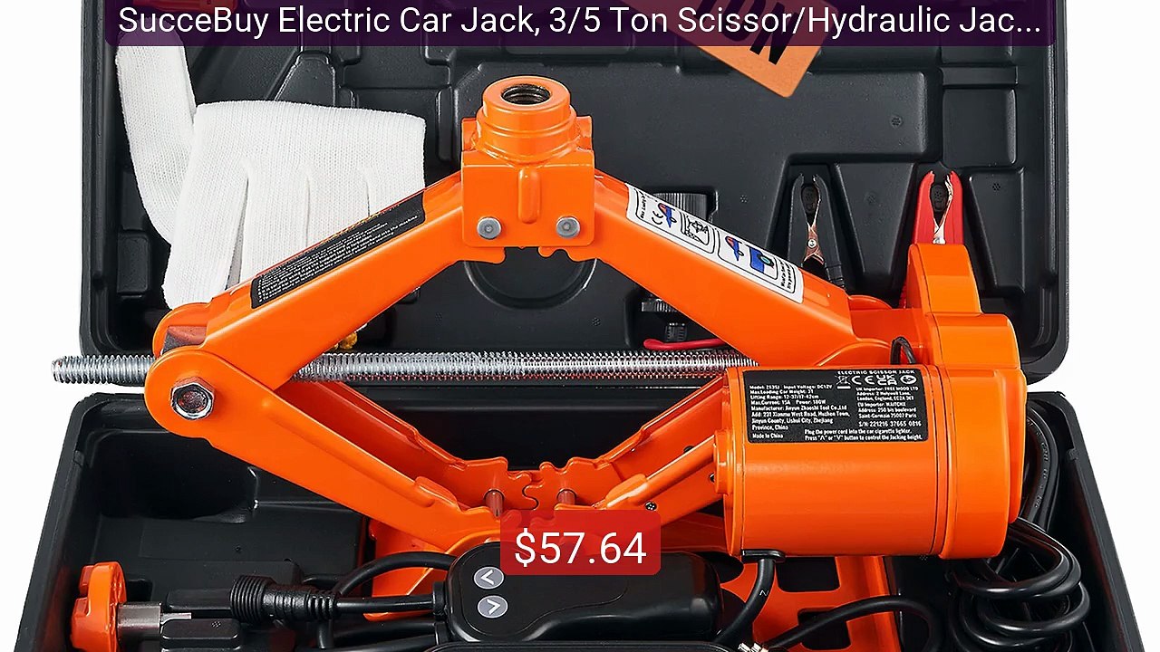 SucceBuy Electric Car Jack, 3/5 Ton Scissor/Hydraulic Jack, 12V El... -- Best Deal 2026 | Shop Now!