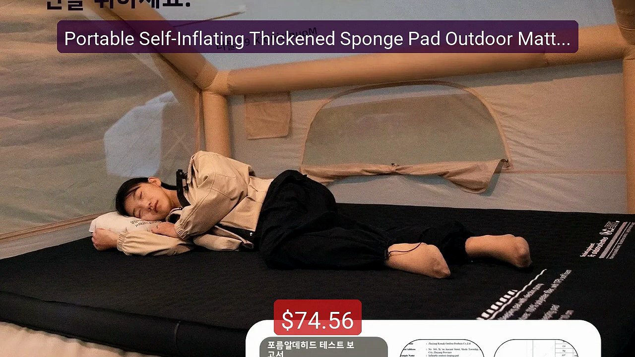 Portable Self-Inflating Thickened Sponge Pad Outdoor Mattress... -- Amazing Value 2026 | Must Have!