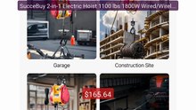 SucceBuy 2-in-1 Electric Hoist 1100 lbs 1800W Wired/Wireless P... -- Hot Deal 2026 | Limited Offer!