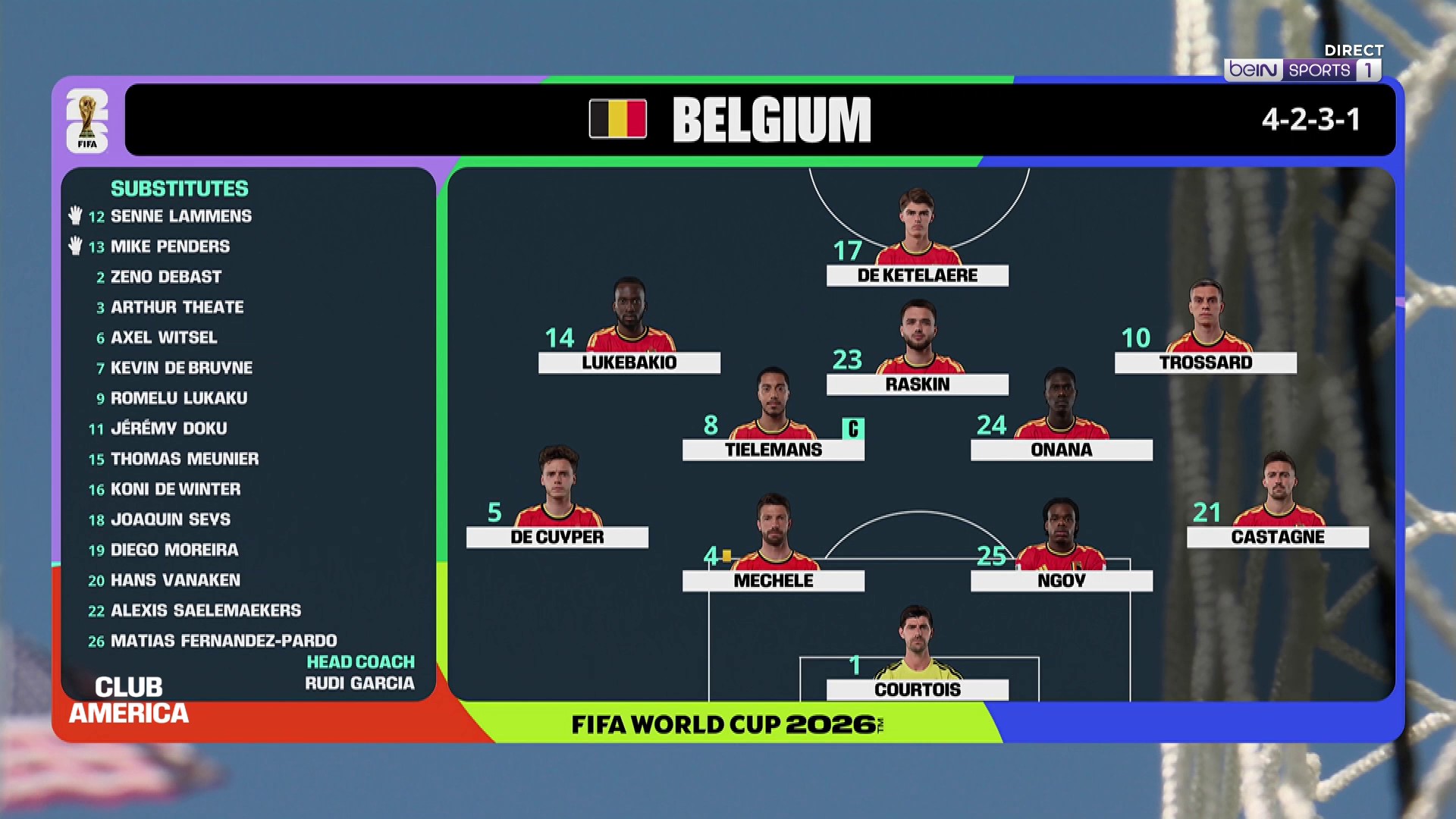Coupe du Monde 2026 : la Belgique surprend avec Doku sur le banc, Trossard titulaire face aux États-Unis