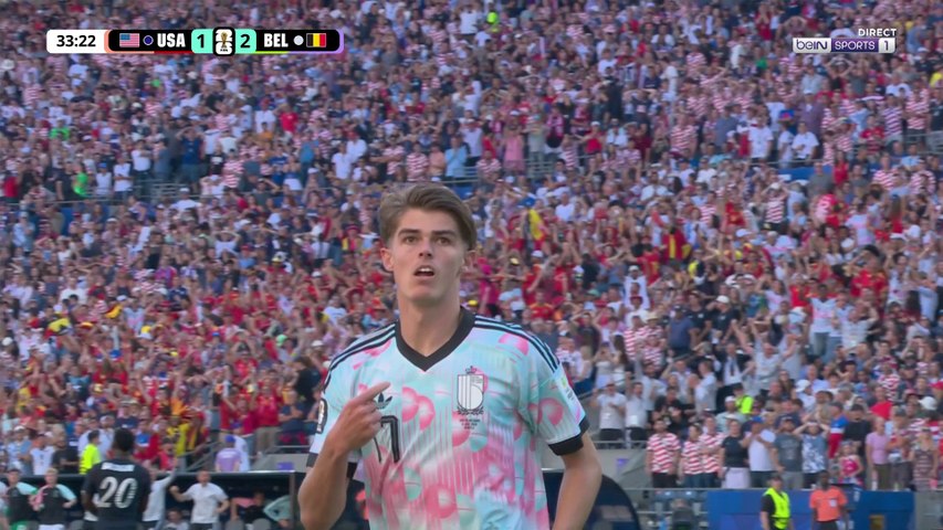Belgium's Charles De Ketelaere in action during the FIFA World Cup match against USA.