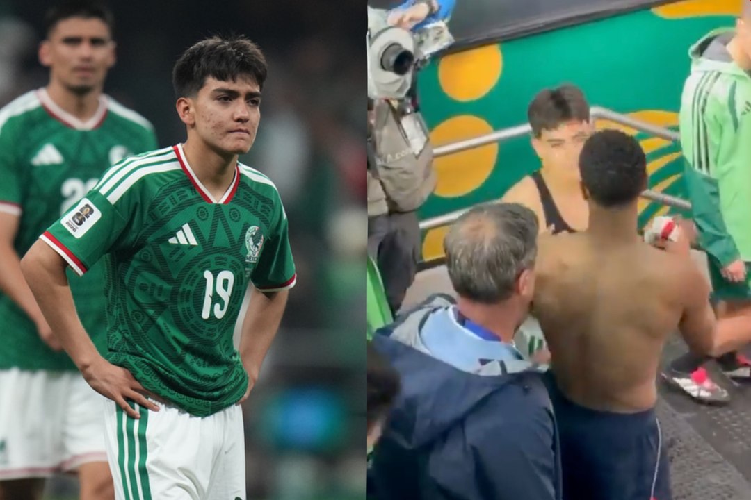 Jude Bellingham tiene un emotivo gesto con Gilberto Mora tras el Inglaterra-México del Mundial