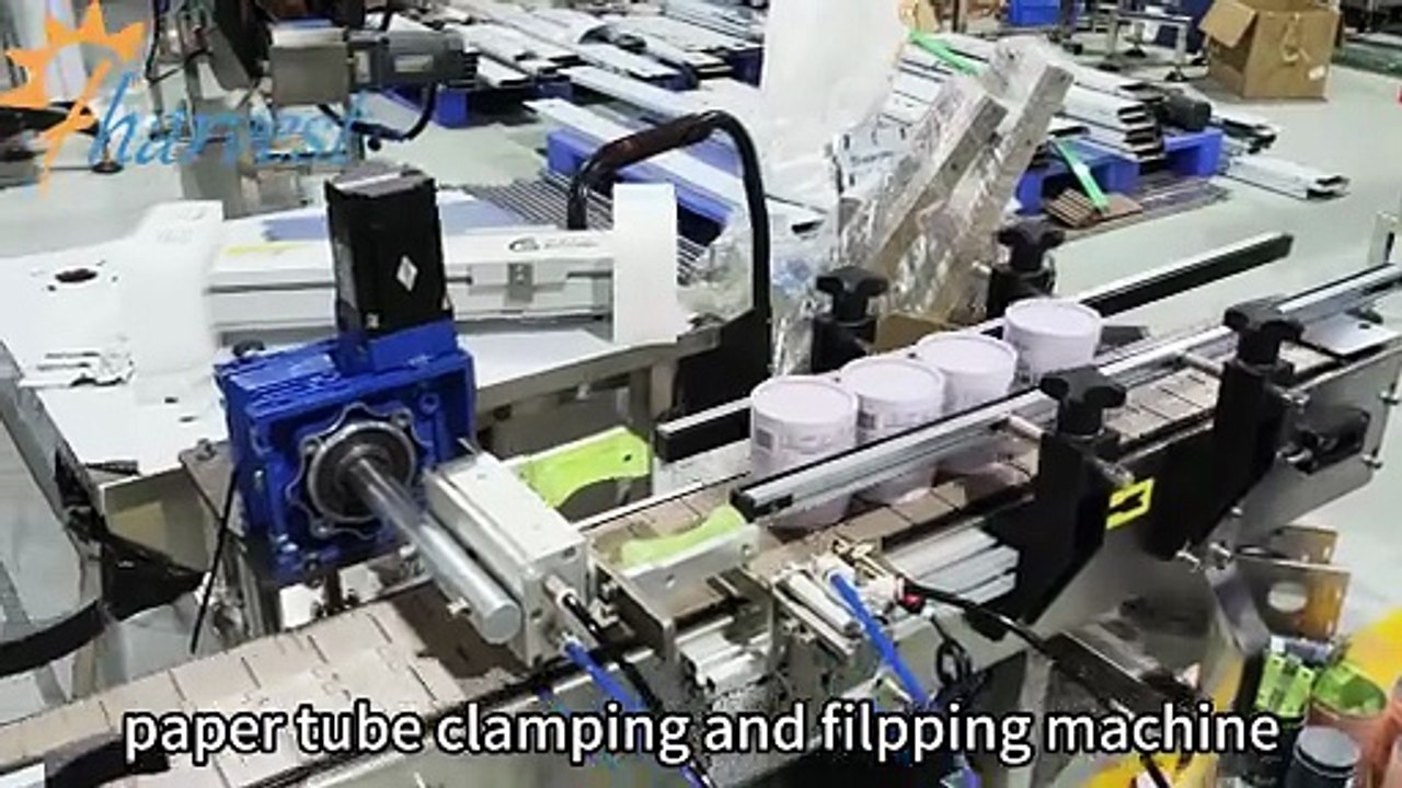 We need a paper tube clamping and flipping machine for tea can, recommend the manufacturer.