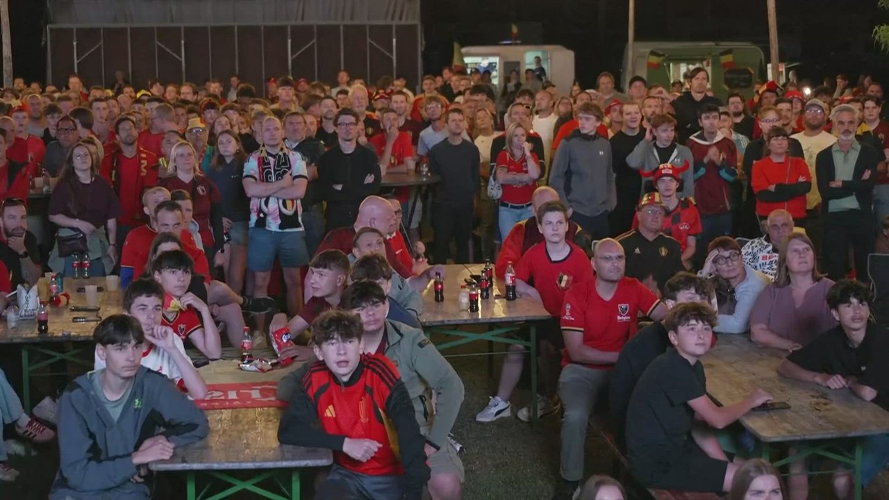BELGIUM FANS GO WILD! Herzele Fan Zone ERUPTS a...