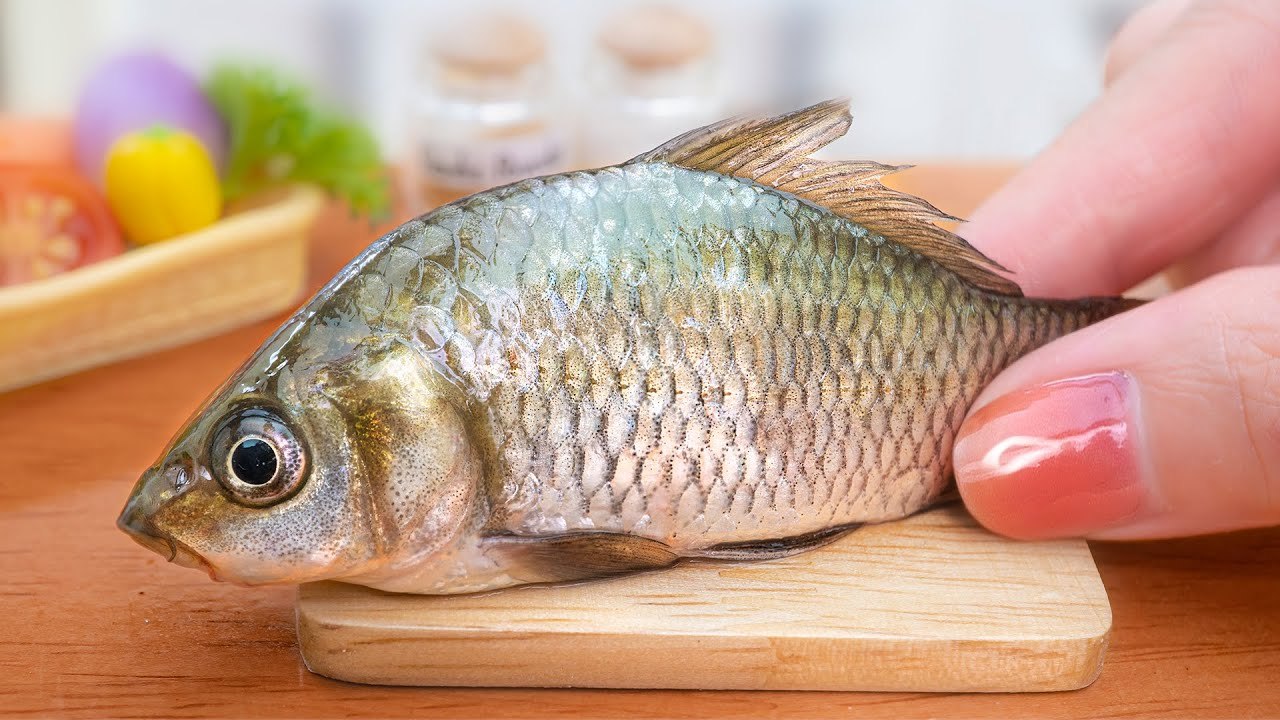Satisfying Miniature Tasty Lahori Masala Fish Fry 🐳 ASMR Cooking BEST Grilled Fish with Mini Yummy