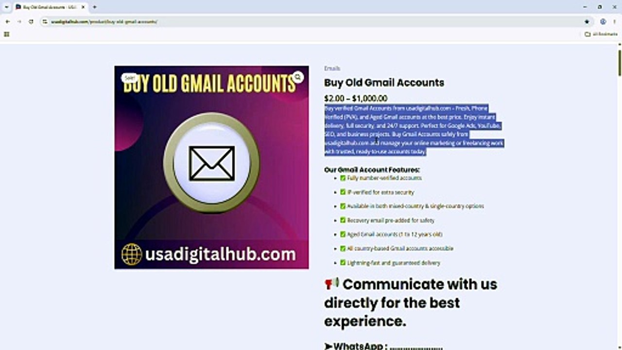 23.3 Best Websites to Buy Old Gmail Account in USA
