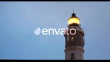 Shining Lighthouse Guiding Ships at Night