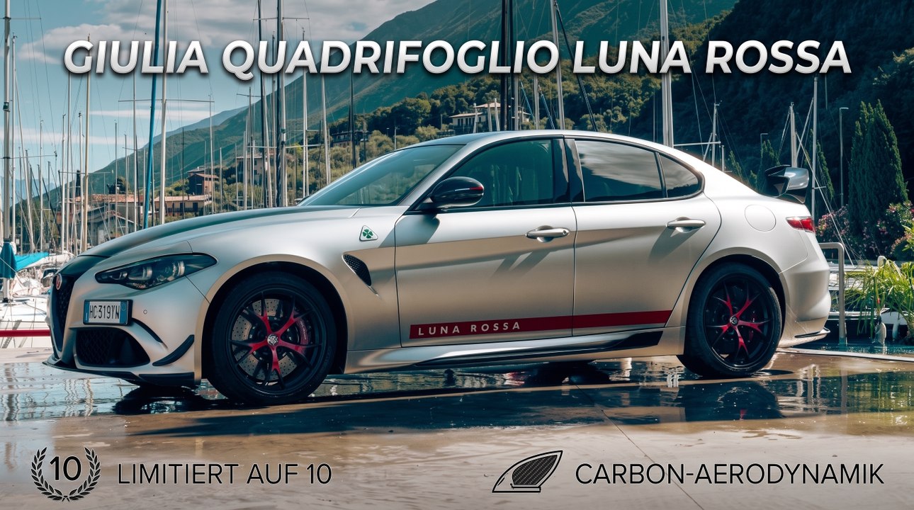 Alfa Romeo Giulia Quadrifoglio Luna Rossa begeistert am Gardasee