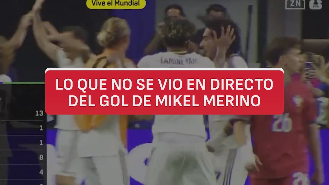 DAZN emite una toma que no se vio en directo del gol de Merino: lo de Pubill y Llorente es muy significativo