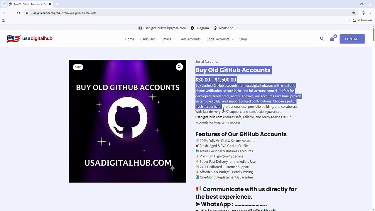 Top 5 Sites To Buy Old GitHub Accounts in 2026