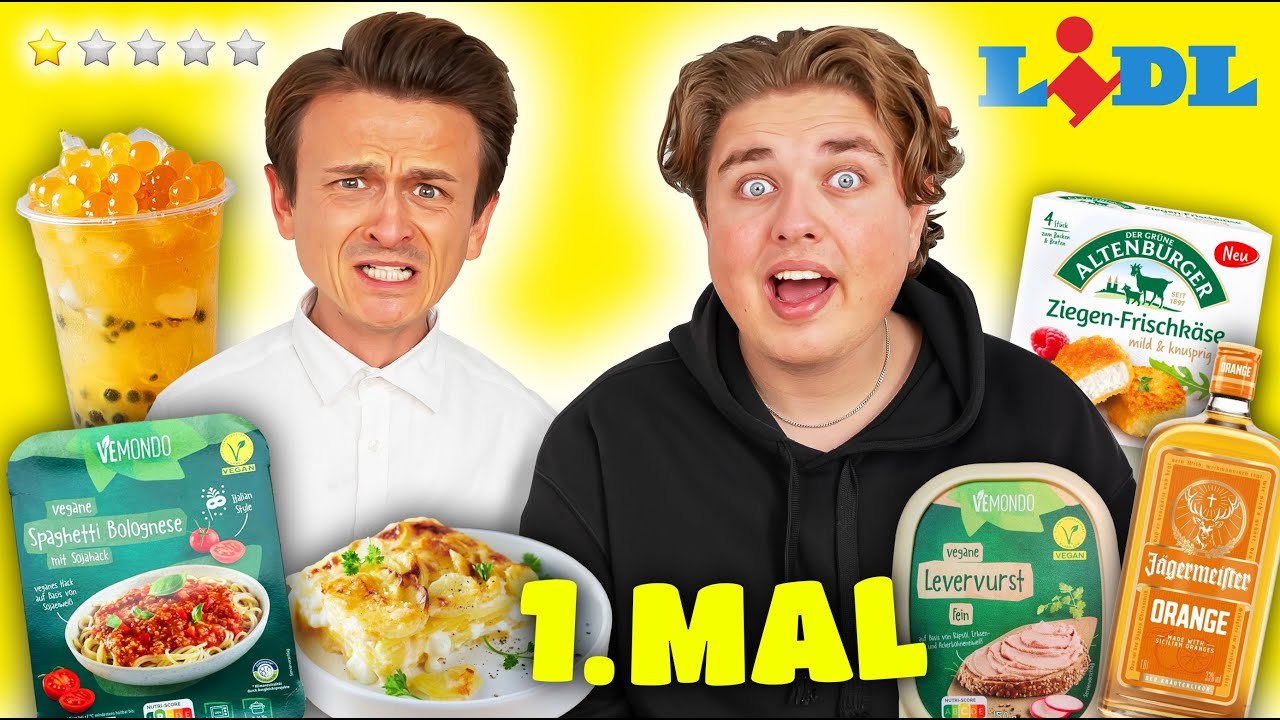 Wir ESSEN diese LIDL Produkte zum 1. MAL 🧀🧋mit Smiley