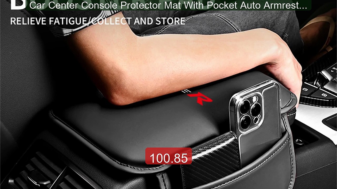 Car Center Console Protector Mat With Pocket Auto Armrest Cove... -- Hot Deal 2026 | Limited Offer!