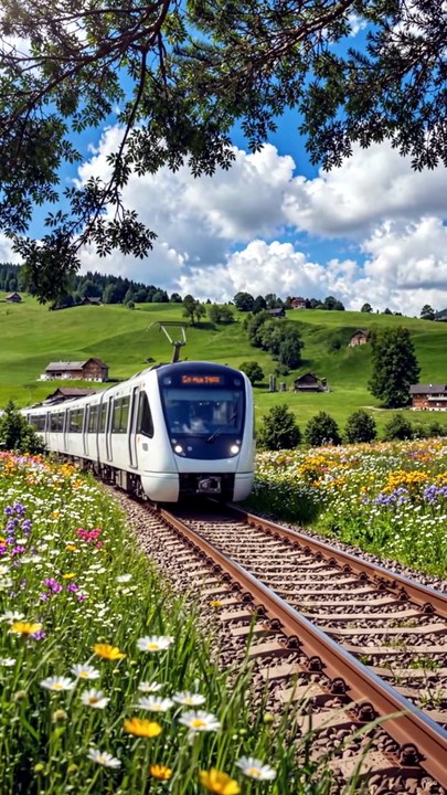 Amazing Railway Journey Through Beautiful Countryside | Relaxing Nature Views in 4K