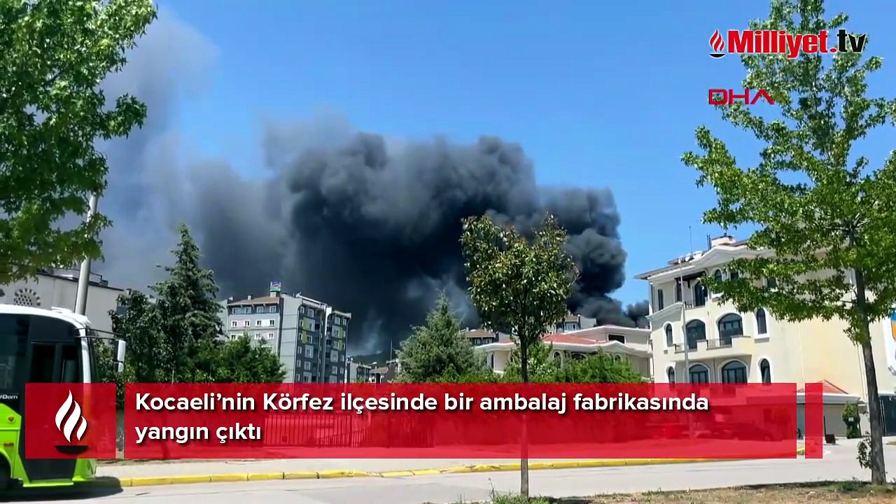 Kocaeli'de fabrika yangını! Siyah dumanlar gökyüzünü kapladı