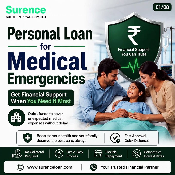 Personal Loan for Medical Emergencies | Quick Approval & Fast Disbursal | Surence Solution Private Limited